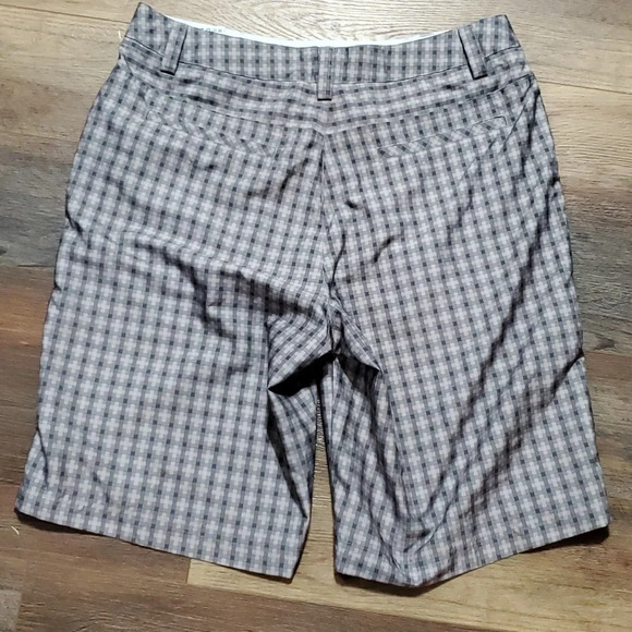Puma grey pixel plaid hybrid quickdry flat front golf shorts - Picture 3 of 7